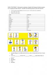 English Worksheet: Famiyly Tree Project