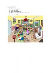 English Worksheet: PICTURE DESCRIPTION 4 ESL