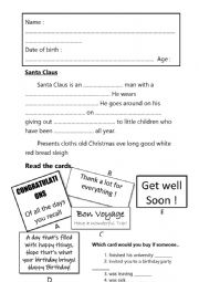 English Worksheet: Cards