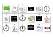 English Worksheet: DAILY ROUTINES - BOARD GAME