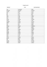 English Worksheet: irregular verbs