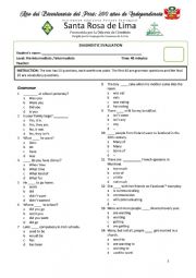 PLACEMENT TEST 3 - PRE-INTERMEDIATE / INTERMEDIATE 