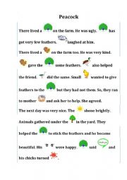 English Worksheet: Rebus Story - Farm Animals