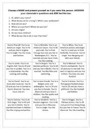 English Worksheet: Role play cards