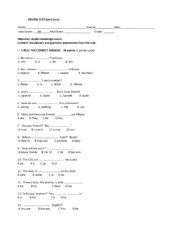 English Worksheet: checking grammar