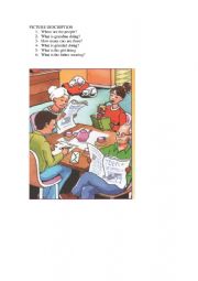 English Worksheet: PICTURE DESCRIPTION  ESL