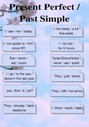 English Worksheet: Present Perfect / Past Simple drill