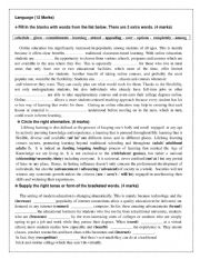 English Worksheet: mid term test n2