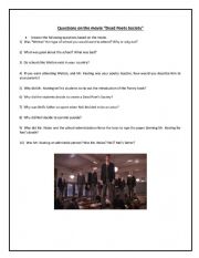 Comprehension questions on the movie Dead Poets Society