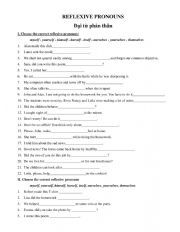 English Worksheet: Reflexive Pronouns 