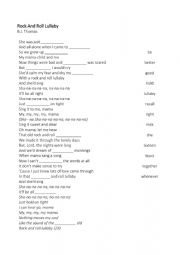 English Worksheet: Rock �n Roll Lullaby