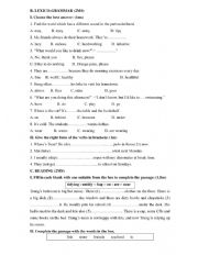 grammar worksheet