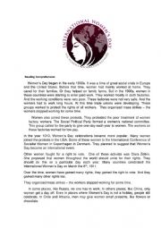 English Worksheet: womens day