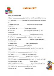 English Worksheet: unreal past