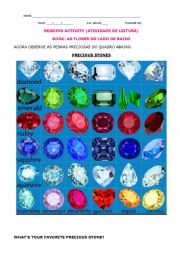 English Worksheet: Precious Stones