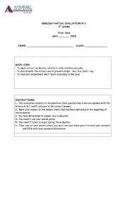 English Worksheet: Test: Daily routines and jobs