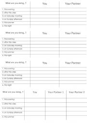 English Worksheet: Present Continuous for future plans