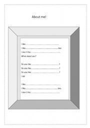 English Worksheet: Poem about me