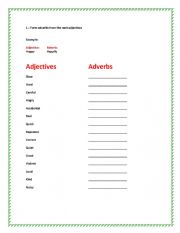 English Worksheet: Adverbs of Manner Exercises