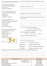 English Worksheet: Gun poem