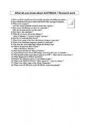 English Worksheet: AUSTRALIA : a quiz
