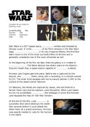 English Worksheet: Star Wars