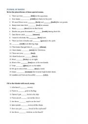English Worksheet: The plural of nouns