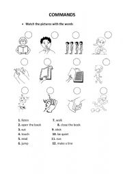 English Worksheet: Commands