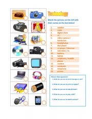 English Worksheet: technology