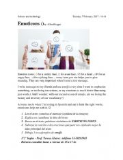 English Worksheet: Emoticons