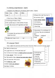 English Worksheet: LET�S REVIEW 7th form  MODULE 3 AND 4