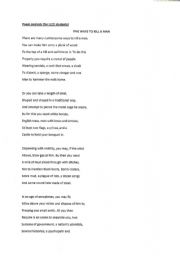 Poem 5 ways to kill a man, Edwin Brock