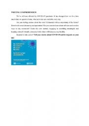 English Worksheet: Story about Covid-19