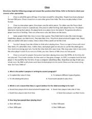 English worksheet: chess match