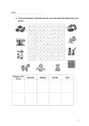 English Worksheet: Clothes