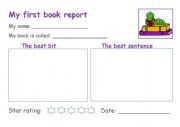 English Worksheet: My first book report template