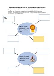 English Worksheet: Adjective practise