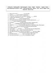 English Worksheet: PHRASAL VERBS