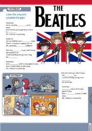 English Worksheet: Yesterday Beatles song