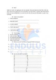 English Worksheet: can can�t activity