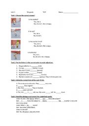 English Worksheet: project test