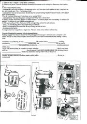 English Worksheet: 3 cartoons about TV