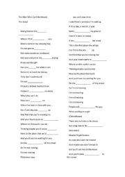 English Worksheet: The man who can�t be moved lyrics