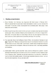 English Worksheet: test