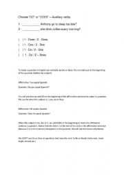 English Worksheet: Do x Does