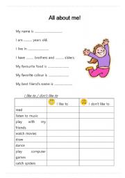 English Worksheet: 4th grade