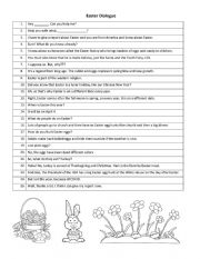 English Worksheet: Easter Dialogue