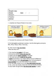 English Worksheet: Perfect: present and past