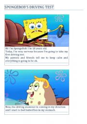 SpongeBob driving test