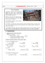 English Worksheet: English Reading Comprehension Test 